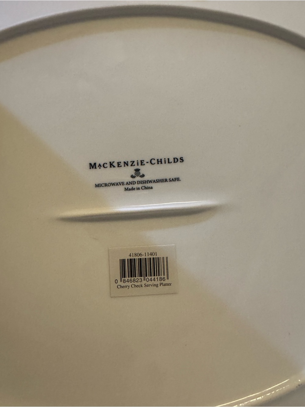 MacKenzie-Child’s Cherry Check Oval Platter - Picture 4 of 5
